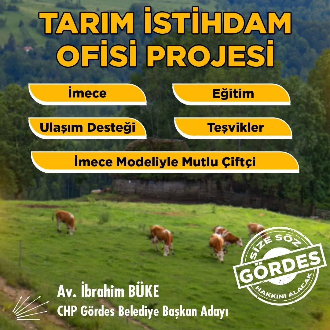 CHP Gördes Belediye Başkan Adayı İbrahim Büke'den Tarıma Dev Destek