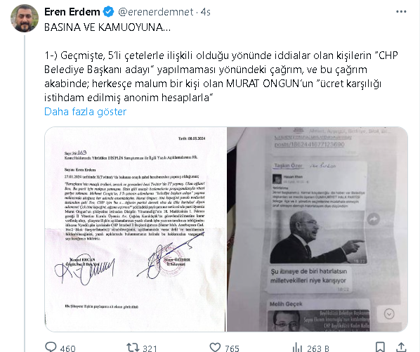 CHP'li Eren Erdem 'Parti yönetimini uyarıyorum' dedi, istifa etti