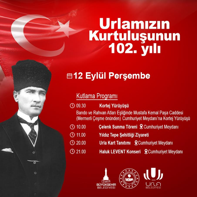 12 EYLÜL URLA'NIN KURTULUŞU COŞKUYLA KUTLANACAK