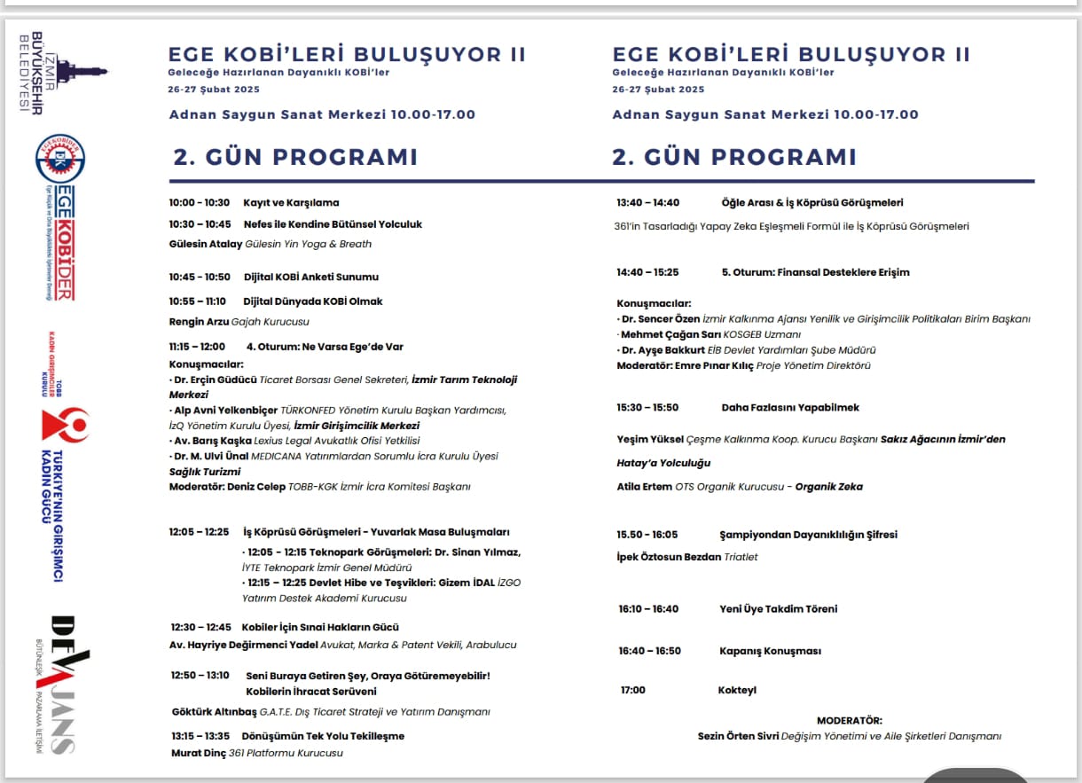 EGE KOBİLERİ BULUŞUYOR ETKİNLİĞİ 2. GÜNÜYLE DEVAM EDİYOR