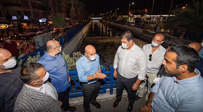 Soyer Bostanlı Ahırkuyu Deresi'ndeki çalışmaları inceledi