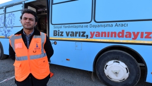 Büyükşehir’in giyim otobüsü depremzedelerin hizmetinde