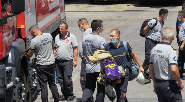 İzmir Büyükşehir Belediyesi Manavgat yangınına müdahale için araç gönderdi