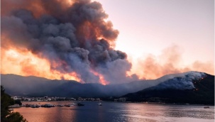 Marmaris'te yangına müdahaleler sürüyor