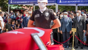 İzmir şehidini uğurladı