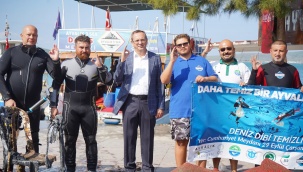 Ayvalık'ta Deniz Dibi Temizliği