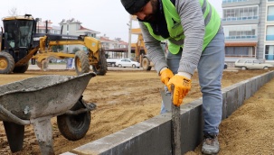 Ödemiş’te 2021’de 255 Bin Metrekarelik Kilit Parke Taş Mesaisi