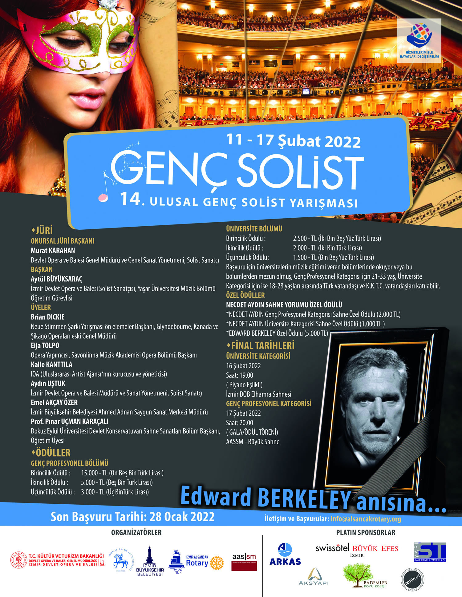 14.Ulusal Genç Solist Yarışması Başvuruları Başlıyor