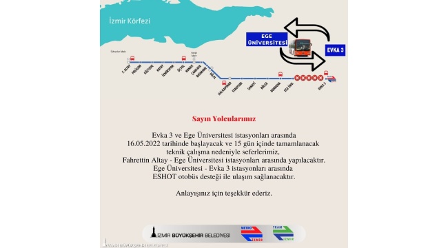 İzmir Metro’dan Uyarı