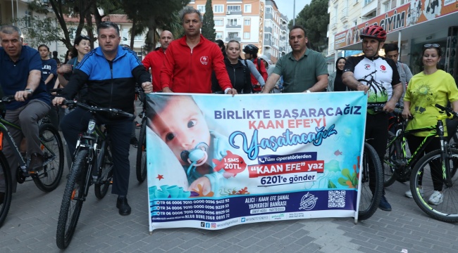 Kınık&#039;ta SMA Hastası Kaan Efe Bebek İçin Pedallar Çevrildi