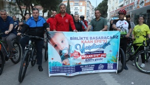 Kınık'ta SMA Hastası Kaan Efe Bebek İçin Pedallar Çevrildi