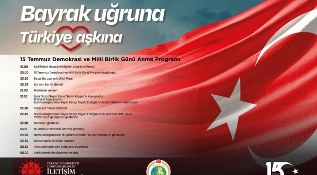 Vali Köşger Paylaştı; İzmir'de 15 Temmuz Programı Belli Oldu