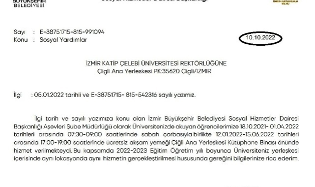 Üniversitelilere yemek dağıtımı hakkında açıklama