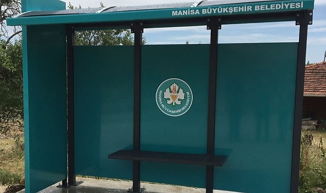 Demirci'nin 12 Kırsal Mahallesine durak montajı yapıldı