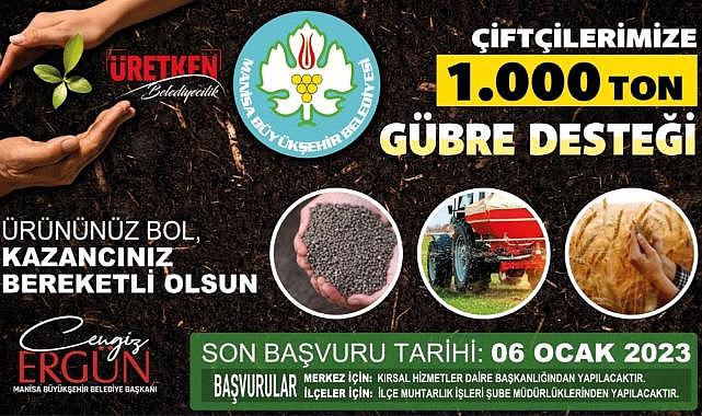 Başkan Ergün'den Çiftçiye Gübre Desteği Projesi