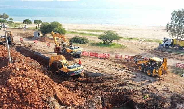 Akbük Kanalizasyon hattında çalışmalar sürüyor