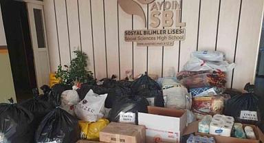Aydın Sosyal Bilimler Lisesi'nden Kahramanmaraş'a yardım eli