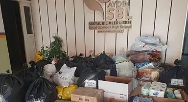 Aydın Sosyal Bilimler Lisesi'nden Kahramanmaraş'a yardım eli