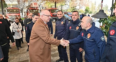 Başkan Ergün, Afet Bölgesinden Dönen İtfaiye Ekipleriyle Bir Araya Geldi