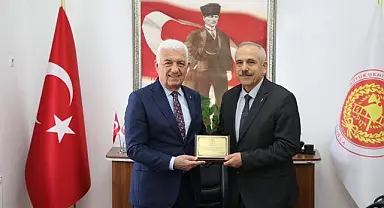 Başkan Gürün Emekli Olan İtfaiye Dairesi Başkanı Sezai Koyuncu’yu Ziyaret Etti