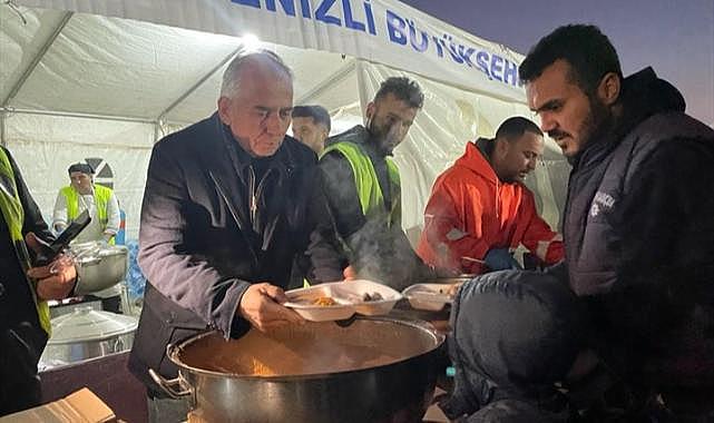 Denizli Büyükşehir’den Hatay’da gönül sofrası