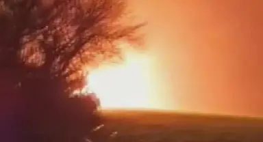 Depremin ardından Hatay'da doğal gaz boru hattı patladı!