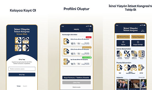 İkinci Yüzyılın İktisat Kongresi'nin mobil uygulaması yayında