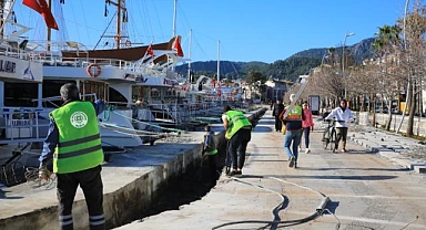 Marmaris Limanda Çalışmalar Devam Ediyor