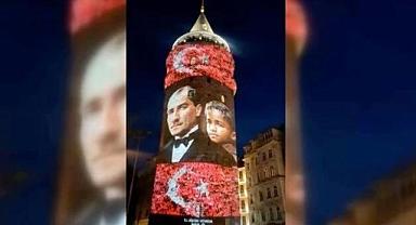 "Bir Hayalin İnşası" dijital enstalasyon sergisi Galata Kulesi'ne yansıtıldı!