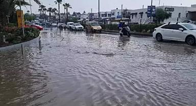 Bodrum'da yağmur ve hortum