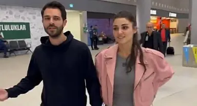 Hande Erçel, havalimanında muhabire tepki gösteren sevgilisi Hakan Sabancı'yı savundu