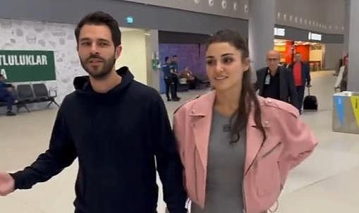 Hande Erçel, havalimanında muhabire tepki gösteren sevgilisi Hakan Sabancı'yı savundu