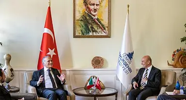 İtalya’nın Türkiye Büyükelçisi Giorgio Marrapodi Soyer’i ziyaret etti