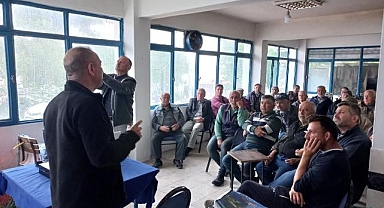 Zeytin üreticilerine yerinde eğitim
