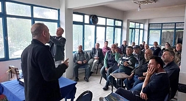 Zeytin üreticilerine yerinde eğitim
