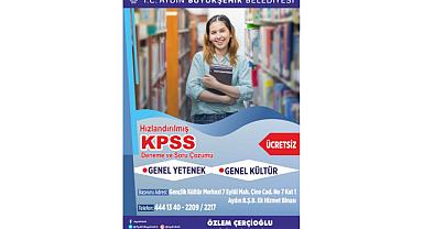 Aydın Büyükşehir Belediyesi Hızlandırılmış KPSS Hazırlık Kursu Düzenliyor