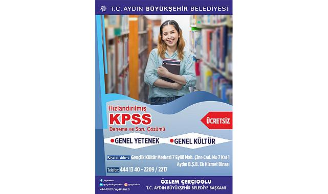 Aydın Büyükşehir Belediyesi Hızlandırılmış KPSS Hazırlık Kursu Düzenliyor