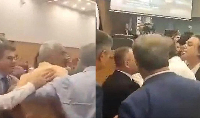 Büyükşehir Meclisi'nde yumruklar havada uçtu!