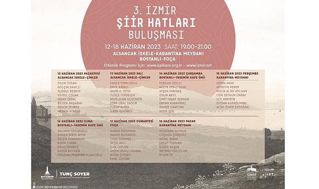 İzmir'in dört bir yanı "Şiir Hatları" ile örülecek