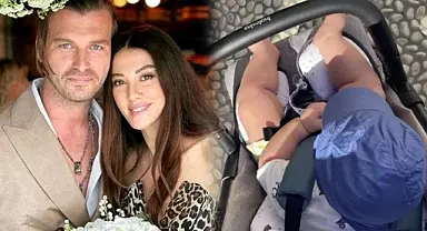 Kıvanç Tatlıtuğ ile Başak Dizer'in oğlu Kurt Efe ilk kez görüntülendi