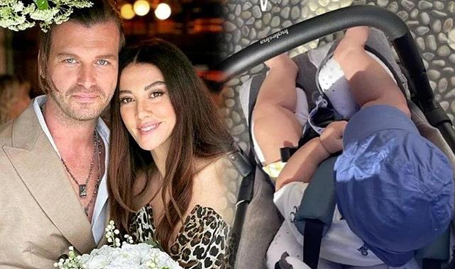 Kıvanç Tatlıtuğ ile Başak Dizer'in oğlu Kurt Efe ilk kez görüntülendi