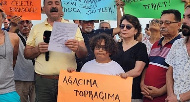 Didim'de Akbelen'e destek için insan zinciri oluşturuldu