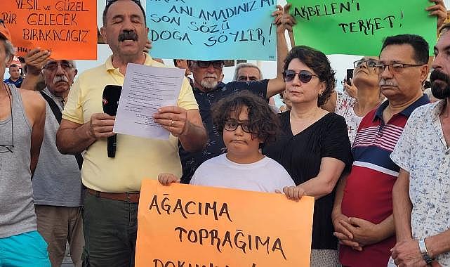 Didim&#039;de Akbelen&#039;e destek için insan zinciri oluşturuldu