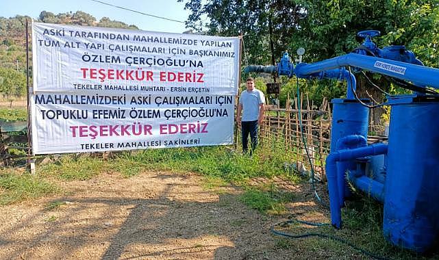 Karpuzlu Tekeler Muhtarı Erçetin, Mahallesine Yapılan Hizmetler İçin Teşekkür Etti