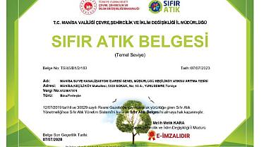 Keçiliköy AAT “Sıfır Atık Belgesi” Almaya Hak Kazandı