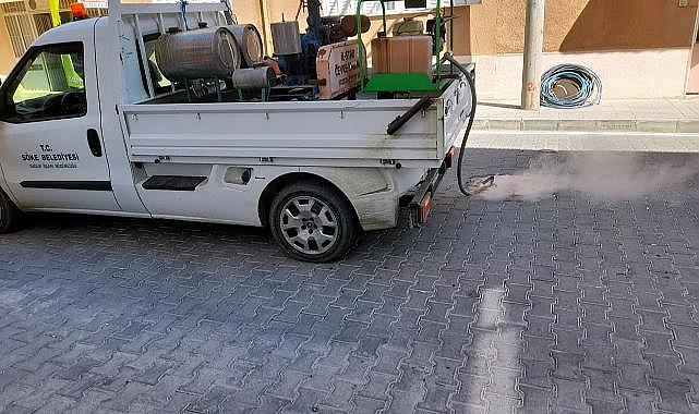 Söke&#039;de haşere ve uçkun ile mücadele devam ediyor
