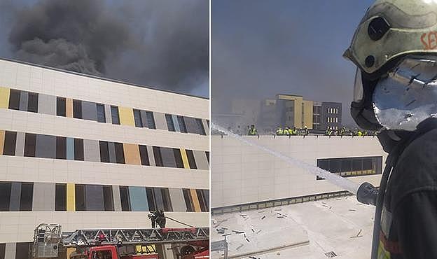 Aydın Büyükşehir Belediyesi İtfaiyesi inşaatı devam eden Şehir Hastanesin'deki yangını södürdü