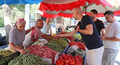 Başkan Arıkan'dan Yenikent Pazarı ziyareti