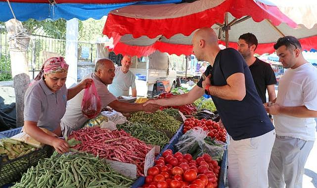 Başkan Arıkan&#039;dan Yenikent Pazarı ziyareti