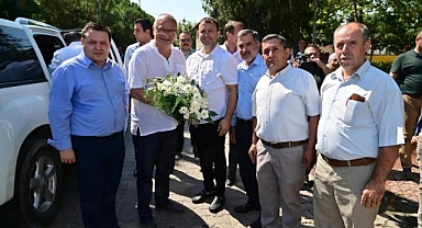 Başkan Ergün, Aşağıçobanisa'da vatandaşları ve esnafı selamladı